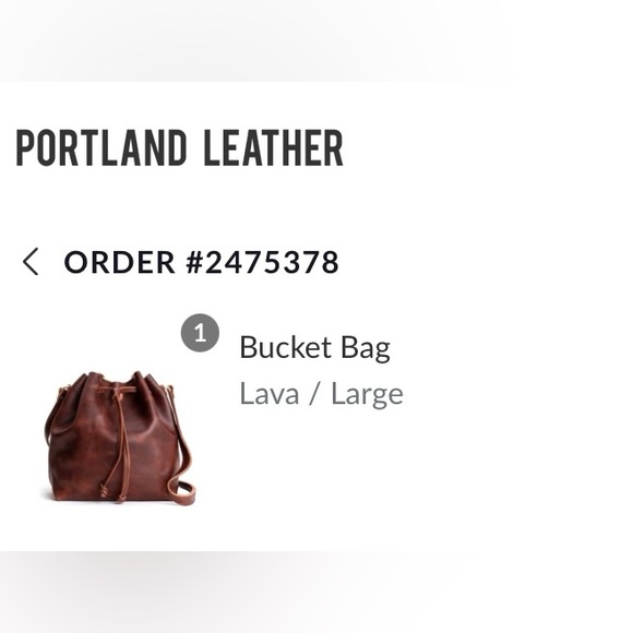 Portland leather Elegant Brown Leather Bucket Bag - Picture 13 of 13